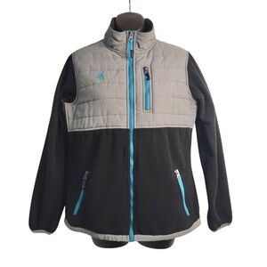 Legendary Whitetails Jacket Women's Black Gray Fleece/quilted Jacket Size M